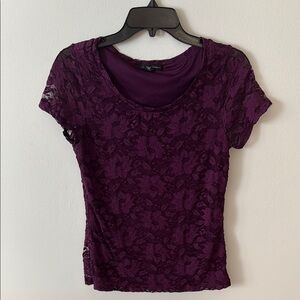Women's Purple Lace Top